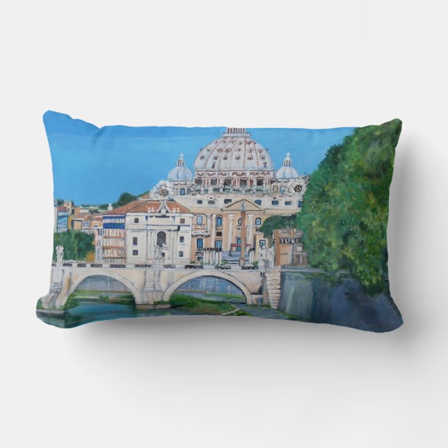 Uitzicht Vaticaanstad - Kussen (Voorkant)