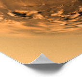 Uitzicht visogen van Titan's oppervlak Poster (Hoek)