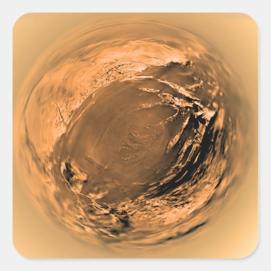 Uitzicht visogen van Titan's oppervlak Vierkante Sticker (Voorkant)