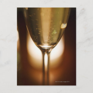Uitzicht voor het sluiten van champagneglas briefkaart