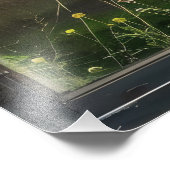 Uitzicht voor zonsondergang op het platteland foto afdruk (Hoek)