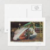 Uitzicht walvisjagers die zich op de walvis herste briefkaart (Voorkant / Achterkant)