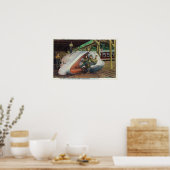 Uitzicht walvisjagers die zich op de walvis herste poster (Keuken)