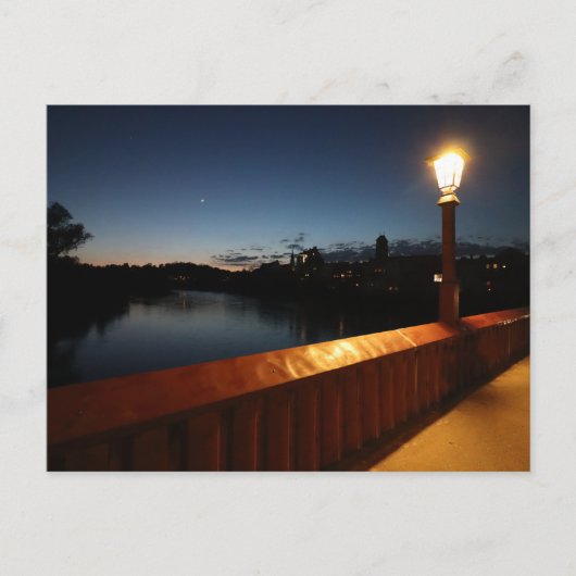 Uitzicht Wasserburg am Inn vanaf Rote Bruecke Briefkaart (Voorkant)