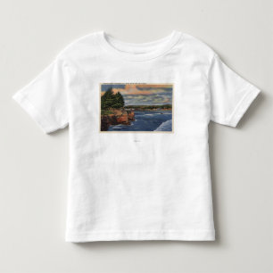 Uitzicht West Cliff Drive Pier en Casino Kinder Shirts