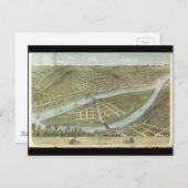 Uitzicht Wheeling West Virginia (1870) Briefkaart (Voorkant / Achterkant)