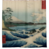 uitzicht zee van Satta Point Douchegordijn (Voorkant)