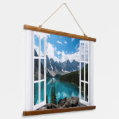 Uitzichten in de wand van het raam hangend wandkleed (Gebogen)