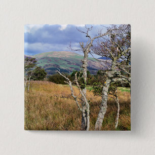 UITZICHTEN OP WALES VIERKANTE BUTTON 5,1 CM