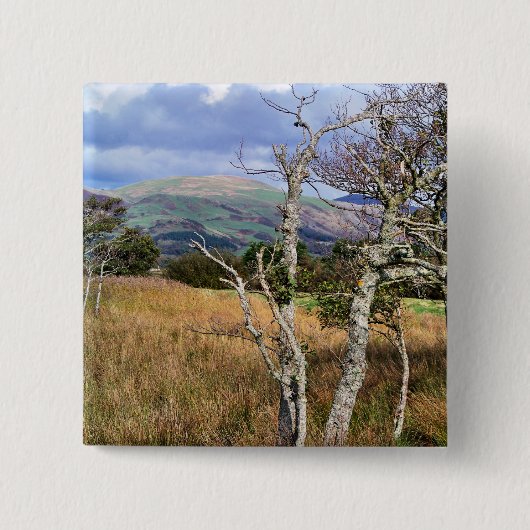 UITZICHTEN OP WALES VIERKANTE BUTTON 5,1 CM (Voorkant)