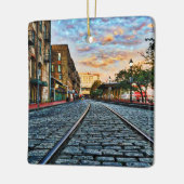 Uitzichten rivierstraat keramisch ornament (Links)