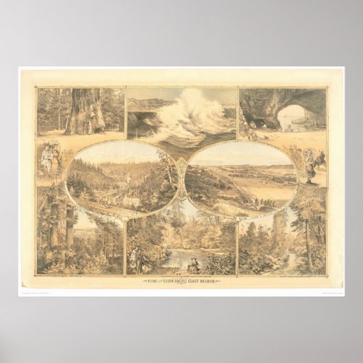 Uitzichten van de Zuid-Pacifische kustlijn (1649A) Poster (Voorkant)