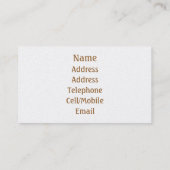 UITZICHTEN VAN ENGLAND VISITEKAARTJE (Achterkant)