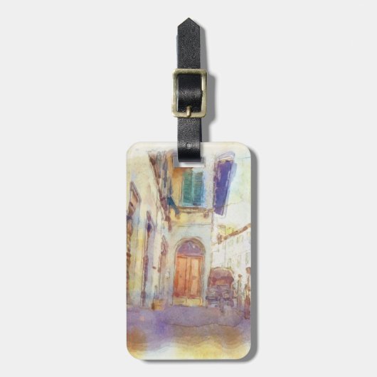 Uitzichten van Florence, gemaakt in de artistieke  Bagagelabel (Voorkant verticaal)