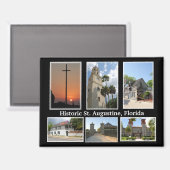 Uitzichten van St. Augustine Florida Magnet Magneet (Voorkant / Achterkant)
