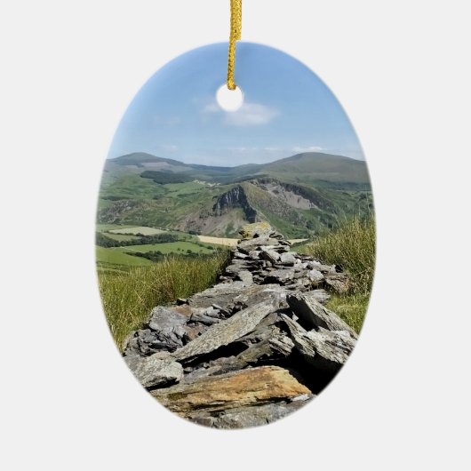 UITZICHTEN VAN WALES KERAMISCH ORNAMENT (Voorkant)