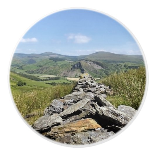 UITZICHTEN VAN WALES KERAMISCHE KNOP (Voorkant)