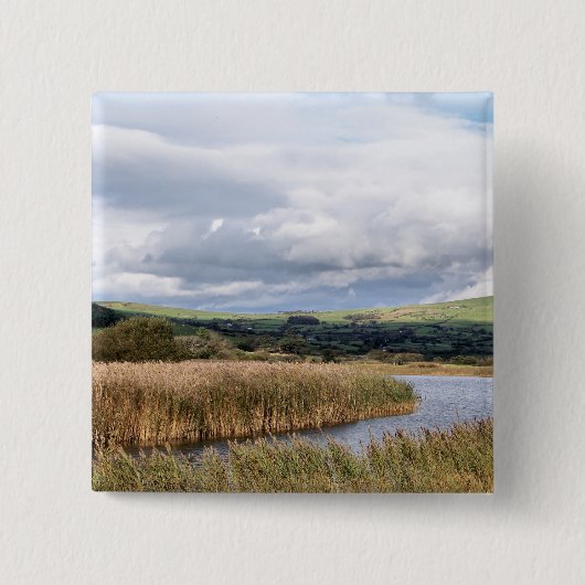 UITZICHTEN VAN WALES VIERKANTE BUTTON 5,1 CM (Voorkant)