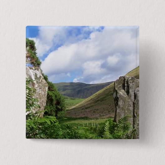 UITZICHTEN VAN WALES VIERKANTE BUTTON 5,1 CM (Voorkant)