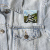 UITZICHTEN VAN WALES VIERKANTE BUTTON 5,1 CM (In situ)