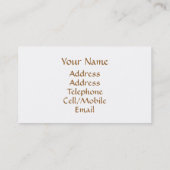 UITZICHTEN VAN WALES VISITEKAARTJE (Achterkant)