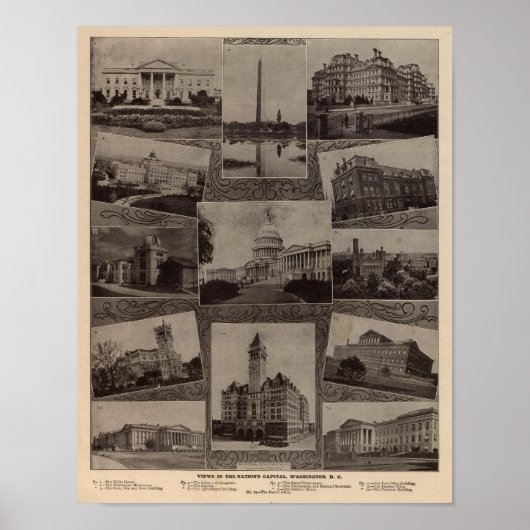 Uitzichten Washington, DC Poster (Voorkant)