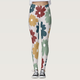  uitzien bloem gemengde kleuren groen leggings