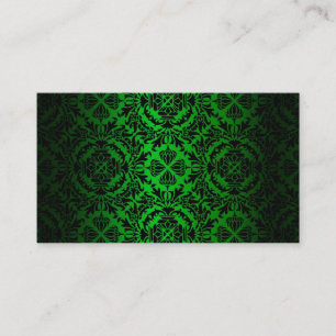  uitzien Groen en Zwart Damask #4 Visitekaartje