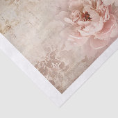  uitziende grote roze rozen en tekst collage tissuepapier (Detail)