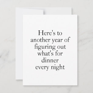 Uitzoeken Diner Humor Kaart voor koppels - Grappig