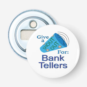 Uitzoeken voor bankverkopers button flesopener