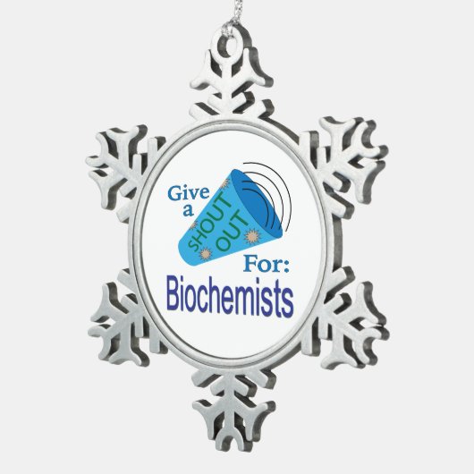 Uitzoeken voor biochemici tin sneeuwvlok ornament (Rechts)