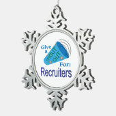 Uitzoeken voor recruiters tin sneeuwvlok ornament (Rechts)
