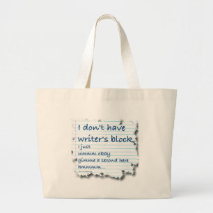 Uitzonderingen door schrijvers blokkeren grote tote bag