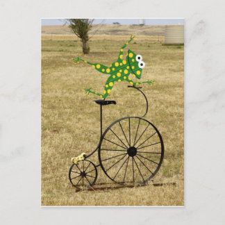 Uitzonderlijk kikker op een bijenkooi briefkaart