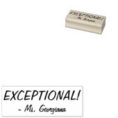 "UITZONDERLIJK!" Leraar Rubber Stamp Rubberstempel (Gestempeld)