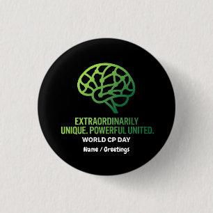 Uitzonderlijk uniek & verenigde hersenverlamming ronde button 3,2 cm