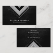 Uitzonderlijke Faux Leather Geometric Visitekaartje (Voorkant / Achterkant)