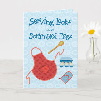 Uitzonderlijke looks en scrambled eggs - Retro sch Kaart