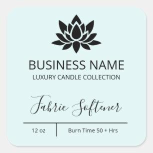 Uitzonderlijke moderne Lotus Pastel Blue Candle La Vierkante Sticker
