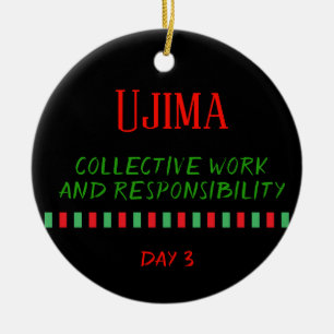 Ujima - Kwanzaa Dag 3   Versiering Keramisch Ornament