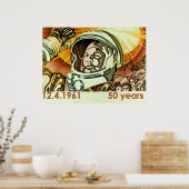 Ujri Gagarin Poster (Keuken)