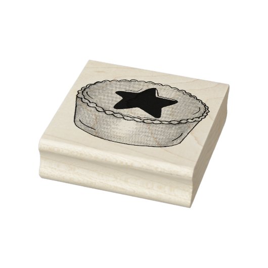 UK Brits Kerstfruit gehakt taart feestelijk eten Rubberstempel (Stempel)