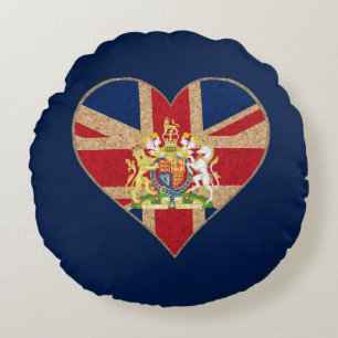 UK COA Heart Rond Kussen