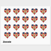 UK COA Heart Vierkante Sticker (Vel)