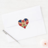 UK COA Heart Vierkante Sticker (Envelop)