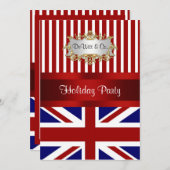 UK Engeland Vlaggenpartij Uitnodiging Rood Wit Bla (Voorkant / Achterkant)
