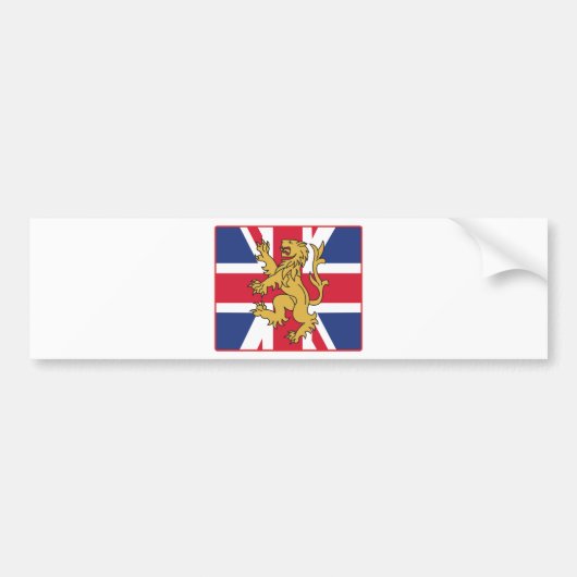 UK Flag Lion Bumpersticker (Voorkant)