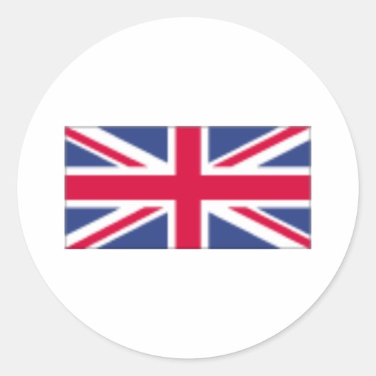 Uk Flag Ronde Sticker (Voorkant)