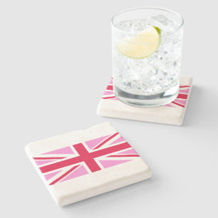 UK Gay Pride (Pink Union Jack) (Gay British Flag) Stenen Onderzetter